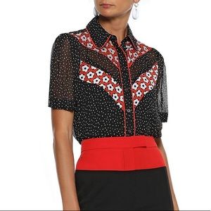 100% SILK DIANE VON FURSTENBERG MIA SHIRT